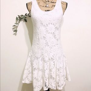 Topshop Lace Sleeveless Dress